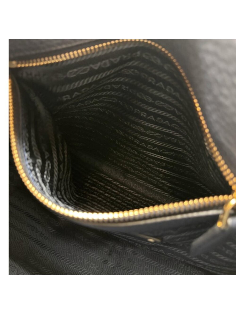 Prada 2-Way Bag Navy Leather - Picture 6 of 10